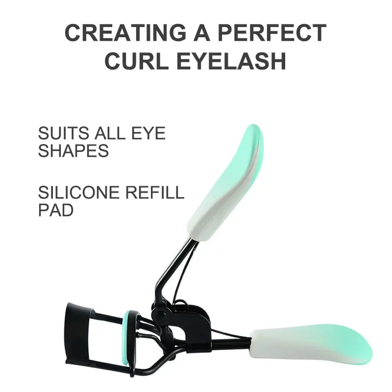 Wholesale Stainless Steel Two Color Handle Eyelash Curling Tool Beauty Care Makeup Tool In Bulk Black Eyelash Curler for Eyelash