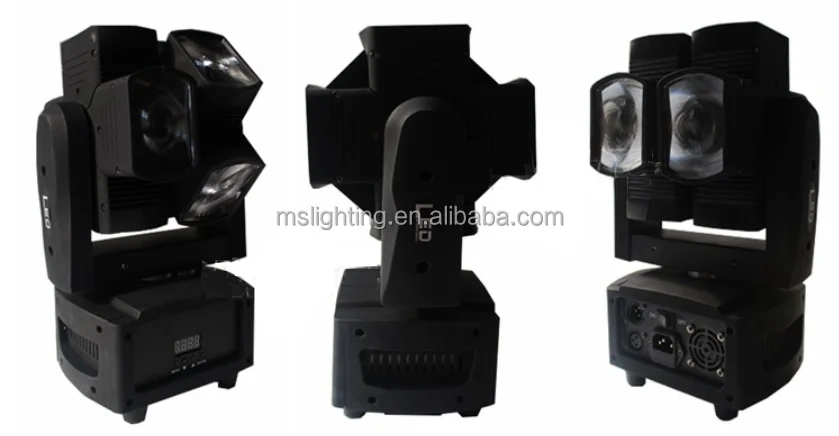 Disco DJ Double Wheel 8x12w RGBW 4 in 1 Full Color LED Double Rotating Wheel Beam Moving Head Light