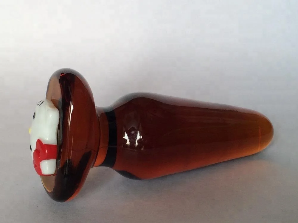 
High Quality Glass Anal Game Butt plug Crystal Kitty Cat Anal Plug 