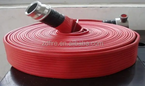 Резиновый и пластиковый PU PVC облицованный плоский пожарный шланг