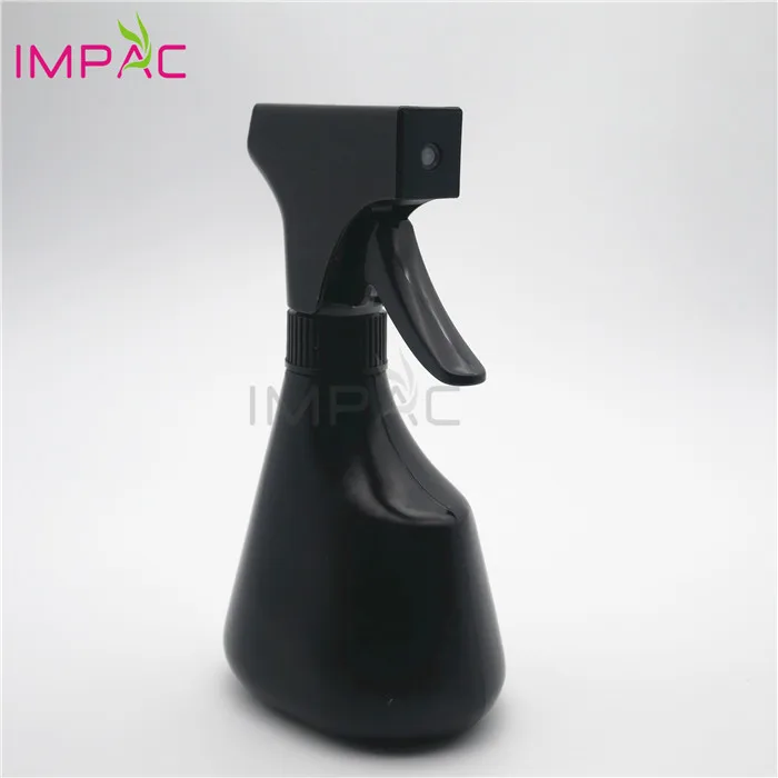 Empty liquid detergent 350ml Automatic black plastic spray bottle