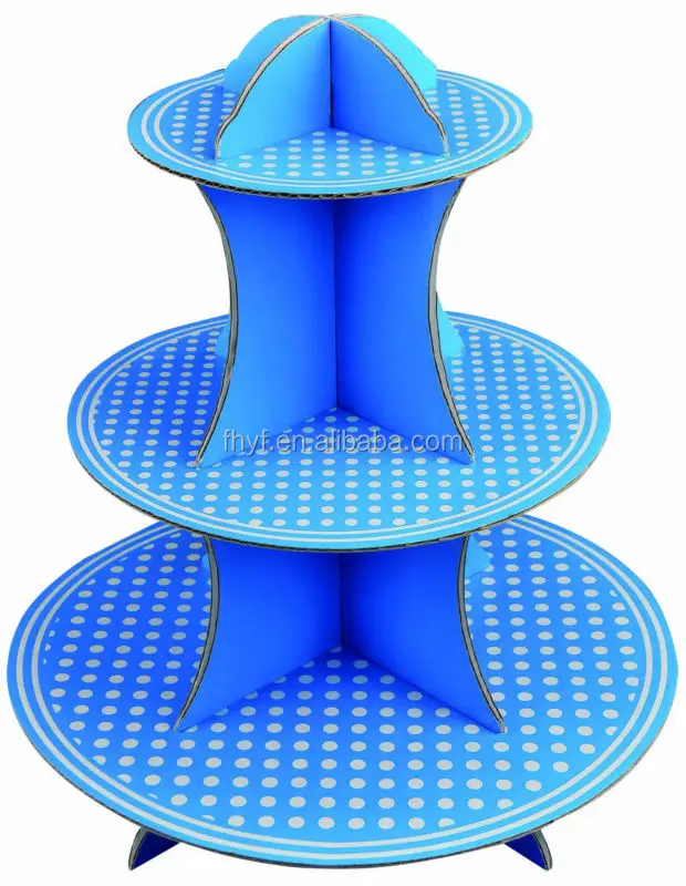 
3 tires Christmas Designed corrugated paper cupcake stands Ningbo 