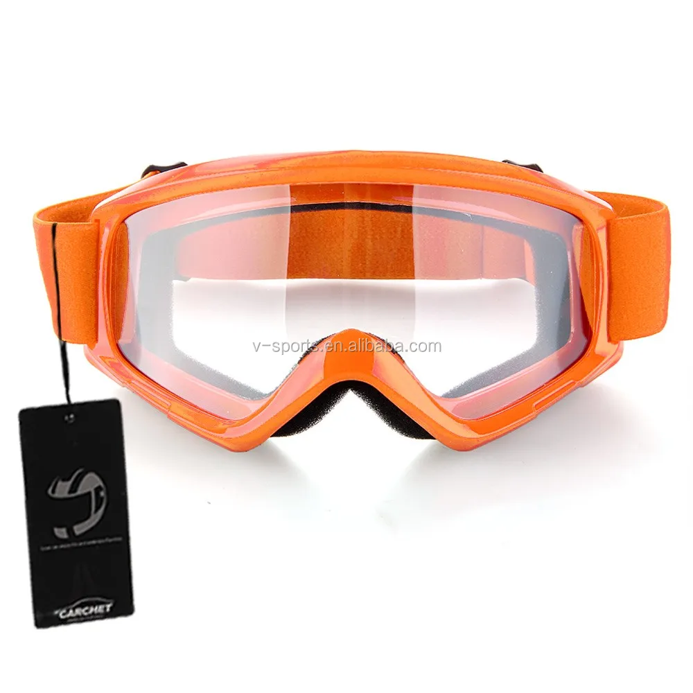 Black Motocross Glasses Goggles Motorcycle Off-Road Helmet Windproof Glasses Goggles Clear Lenses