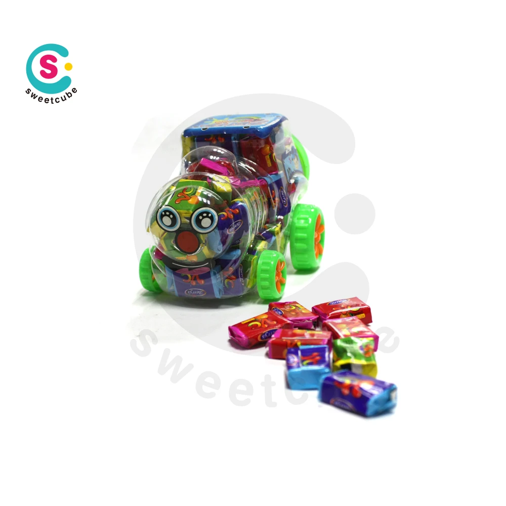 halal train shape chewing gum wholesale square bubble gum with tatoo