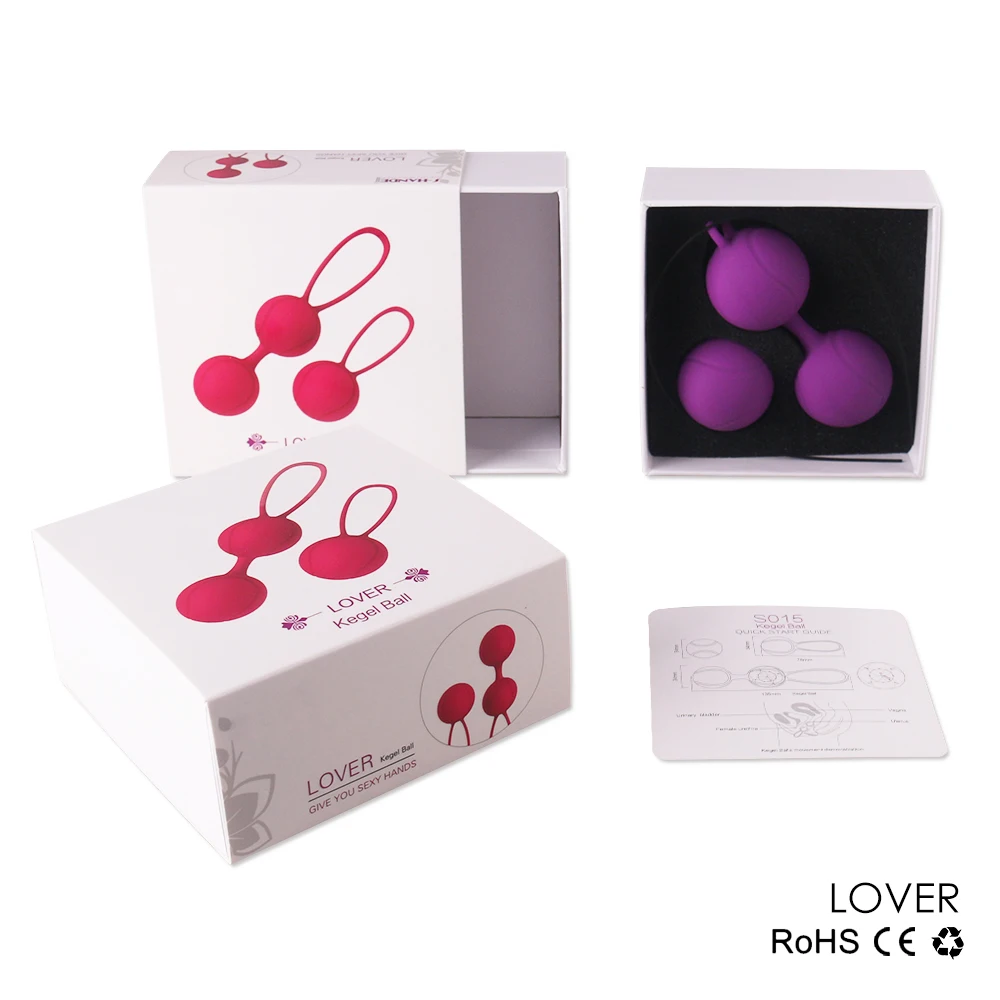 
Hot silicone orgasm ben wa balls women vagina weight kit double hip exercise vibrating kegel balls 