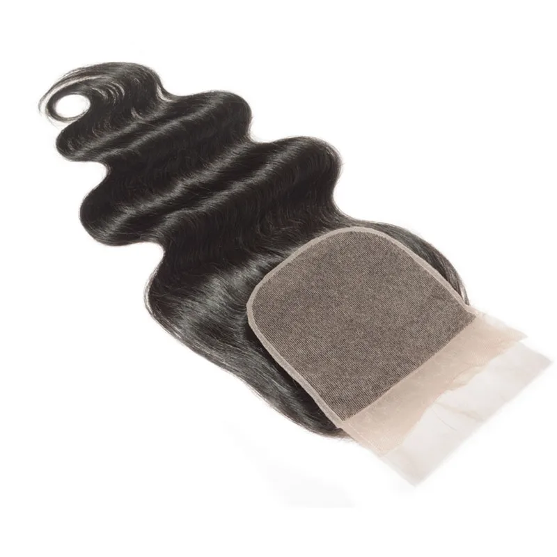 Manka Body Wave Remy Hair Weave 4x4 Silk Base  Lace Closure Swiss Lace With Baby Hair