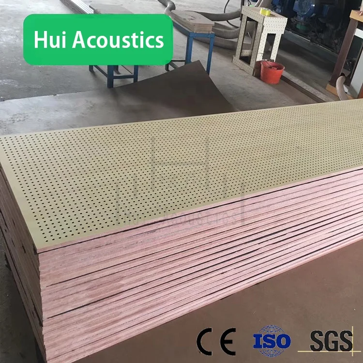 MDF Perforated Wooden Acoustic Board Plate