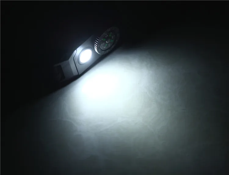 Multifunction LED SOS paracord survival bracelet with led flashlight, compass, firestarter, whistle buckle