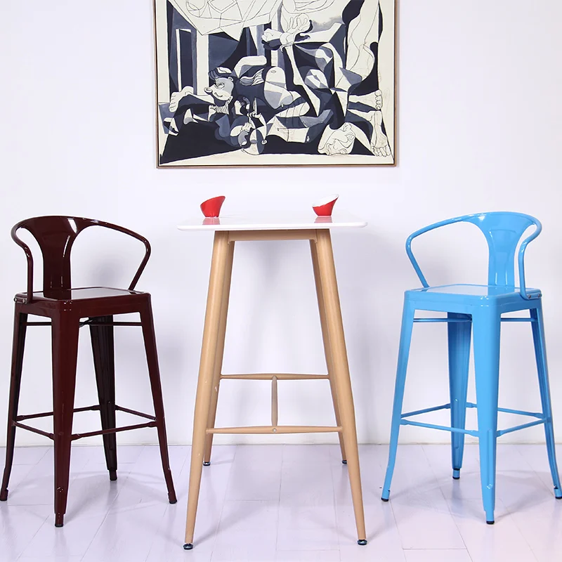 
European Favor Bar And Lounge Furniture Used Wooden Bar Furniture Square Top Bar Bistro Table 