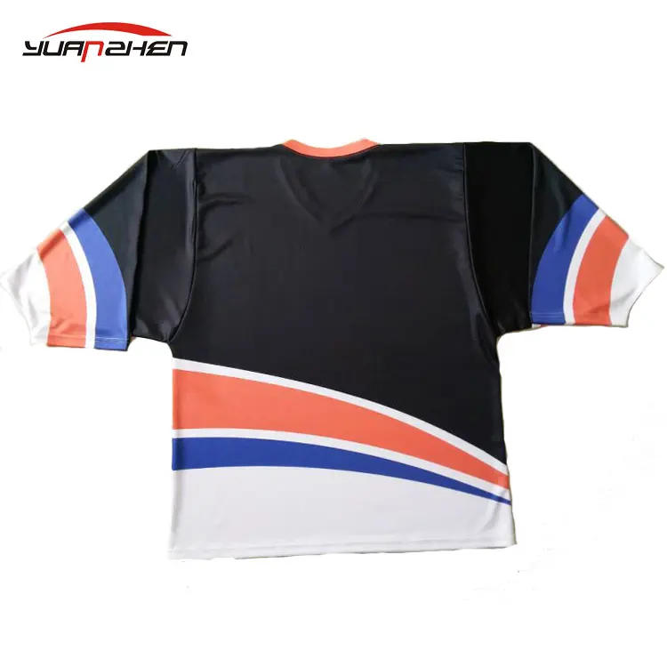 Custom size and pattern unisex plain custom sublimated ice hockey jersey