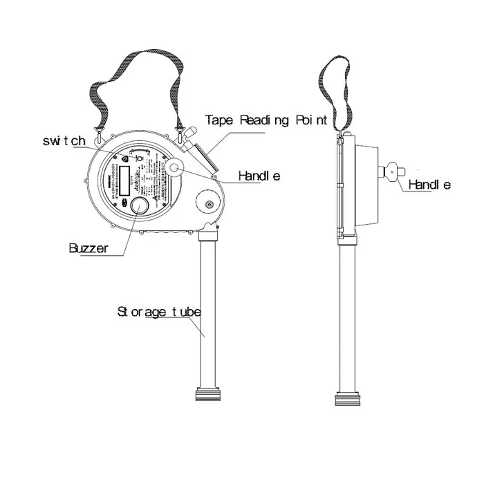 Oil Tanker Portable Ullage Port Oil Water Interface Detector Oil Tanker Measuring Equipment Sounding and LCD Display 15