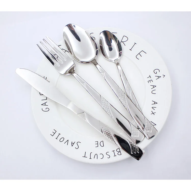 Modern design restaurant silverware stainless steel bulk flatware