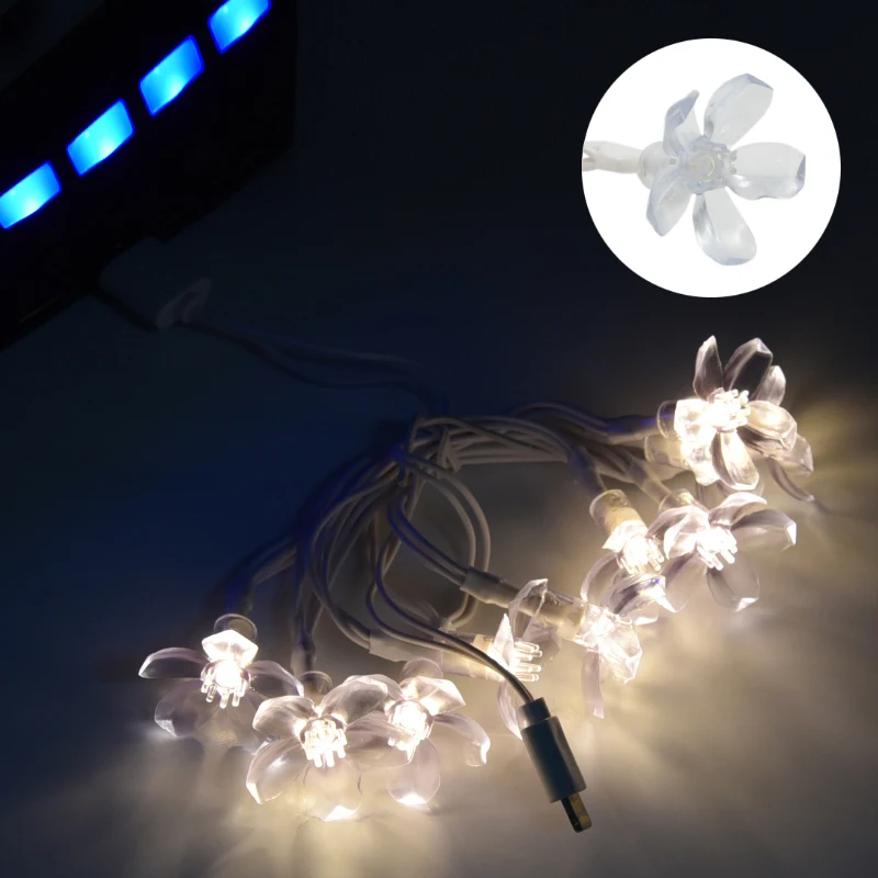  Pom String Lights Cable USB Data LED Christmas Decoration Charging