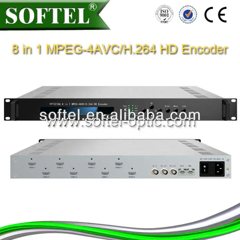 8 в 1 HD Mpeg4 h.264 iptv Encoder модулятор