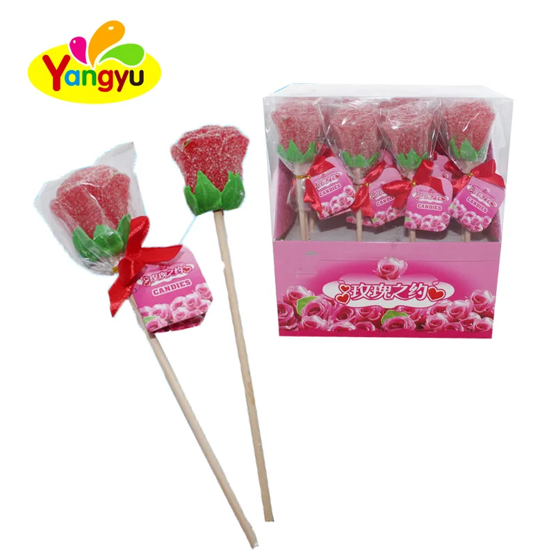 Valentine Love Rose Gummy Lolilop Fruit Sweet Wholesale Candy