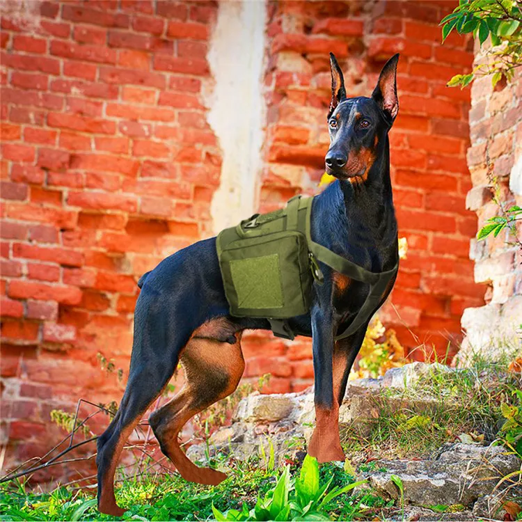 Оптовая продажа сумка для собак рюкзак тренировочный жилет K9 тактическая шлейка со съемными карманами
