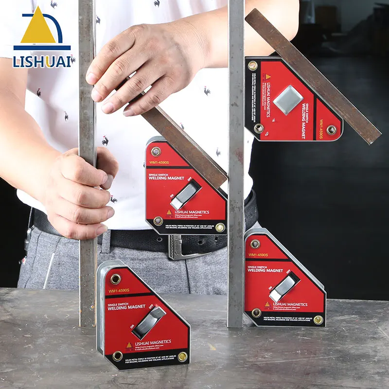 LISHUAI Strong On/Off Adust-O Magnet Square/45 90 degree Neodymium Welding Magnet Holder WM1