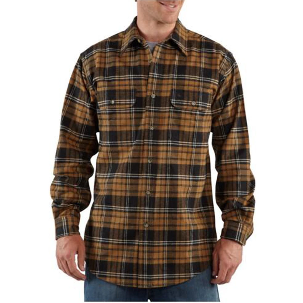 Stylish Flannel Hawaiian Shirt Long Sleeved Plaid Casual Shirt For Men