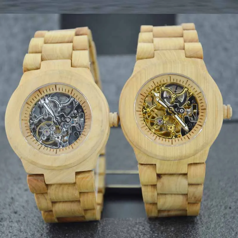 Good Selling high quality Vogue Mechanical wooden regal Watch wood watch