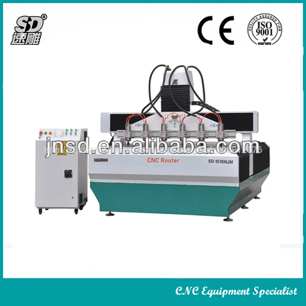 2014 sudiao sd1518 маршрутизатор cnc машины, 6 водяного охлаждения шпиндели чпу машина