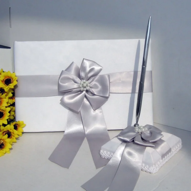 Wholesale Wedding Decoration Set Satin Ring Pillow Flower Girl Basket Bridal Garter Gift For Guest Ceremony Party Supplies