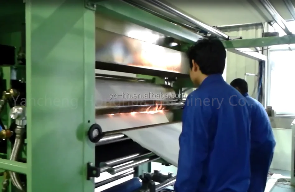 HHLM01 Spot Triple 3  Layers Liquid glue Eva Leather Foam Sponge Fabric Flame Lamination Machine for Car Interiors