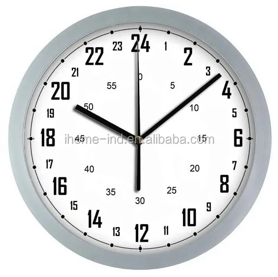24 hour wall clock (IH-3623B) city office art unique design luxury quartz metal big home decorative modern Wall Clocks