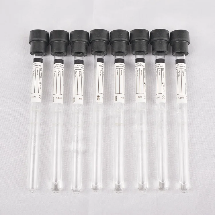 Black Vacuum Blood Tube for Sedimentation Rate Test