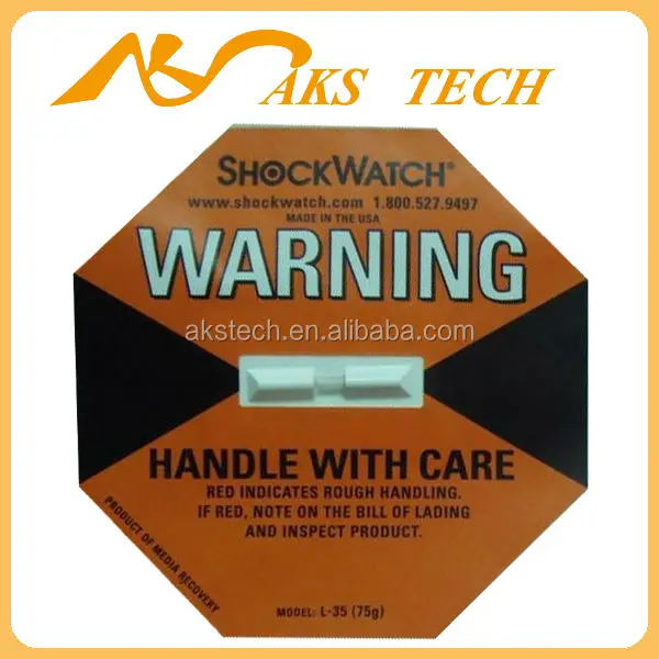 Модель L-30 влияние этикетки, влияние наклейка, грузовой индикатор ShockWatch