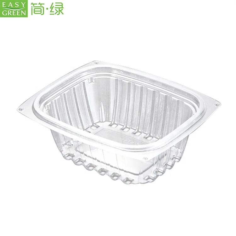 Easy Green Transparent Plastic Dry Fruit Container Packaging Disposable Vegetable Boxes With Lid