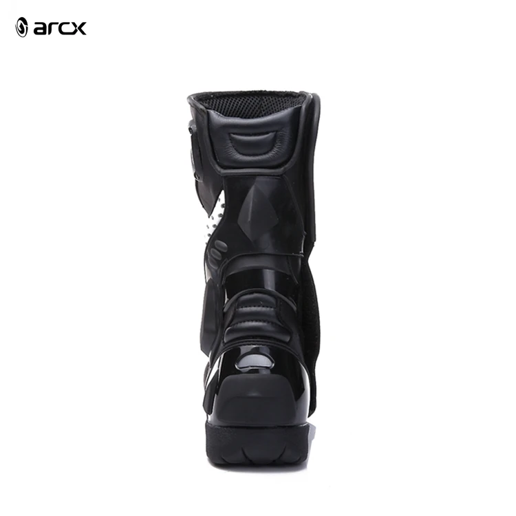 ARCX Men Leather Motorcycle Boots Professional Knee High Motorbike Racing Sports Shoes