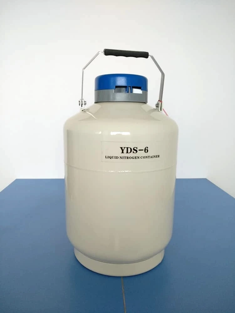 Portable Yds 6 Liter 6L Cryogenic Thermos Nitrogen Dewar Tank Semen Transport Container For Pig Cow Sheep Cattle