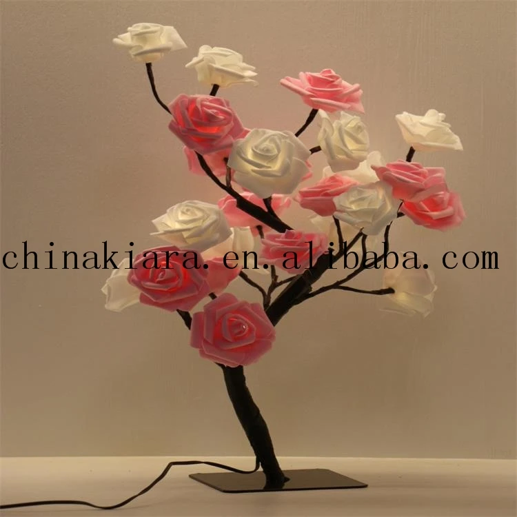Home Wedding Decoration Led Rose tree Lamp Desk Top Rose Tree Night Light