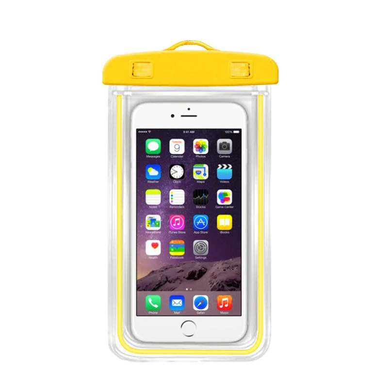 Заводская Полностью герметичная Водонепроницаемая светящаяся сухая сумка чехол Универсальная Прозрачная ПВХ сумка для мобильного телефона для плавания рекламный подарок