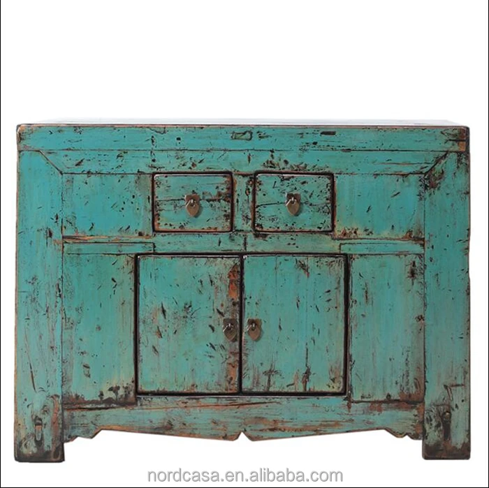 Перерабатываемая деревянная двухдверная двухсекционная мебель в китайском антикварном стиле для гостиной