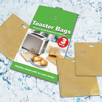 
Toaster Bags Gluten Free Toasts Reusable Non Stick Fits Any Size Bread FDA Approved 3 Pack  (60243380014)