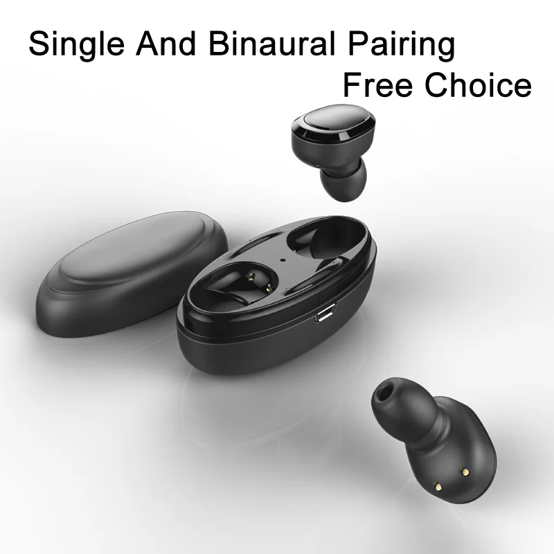 T12 Wireless Biaural Stereo TWS Headset 4.2 5.0 Automatic Matching Bilateral Call Signal with High Sound Quality