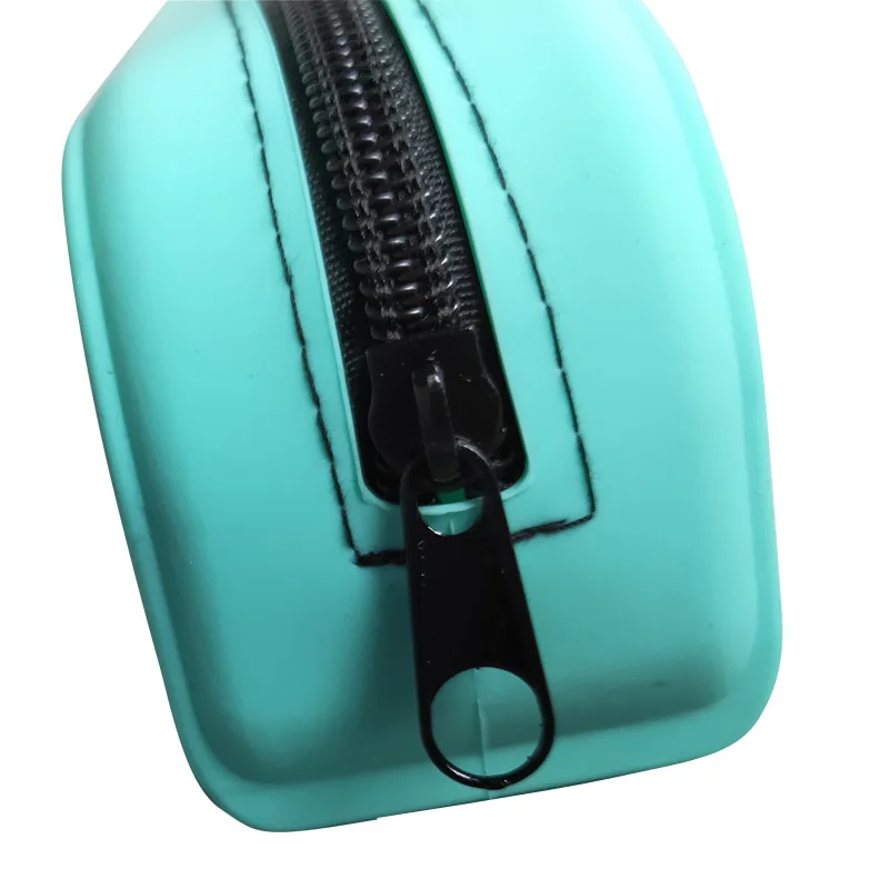 Custom Silicone School Pencil Case Pencil-box With Nylon Zipper for Students Soft pencil bag