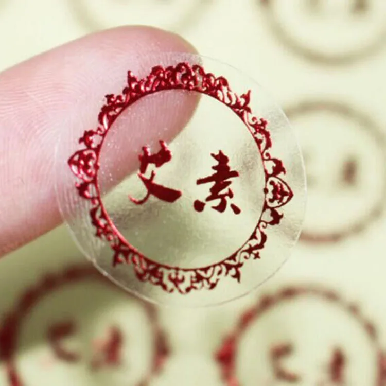 Custom logo Print die cut shape Gold Foil Labels Gold Foil Sticker