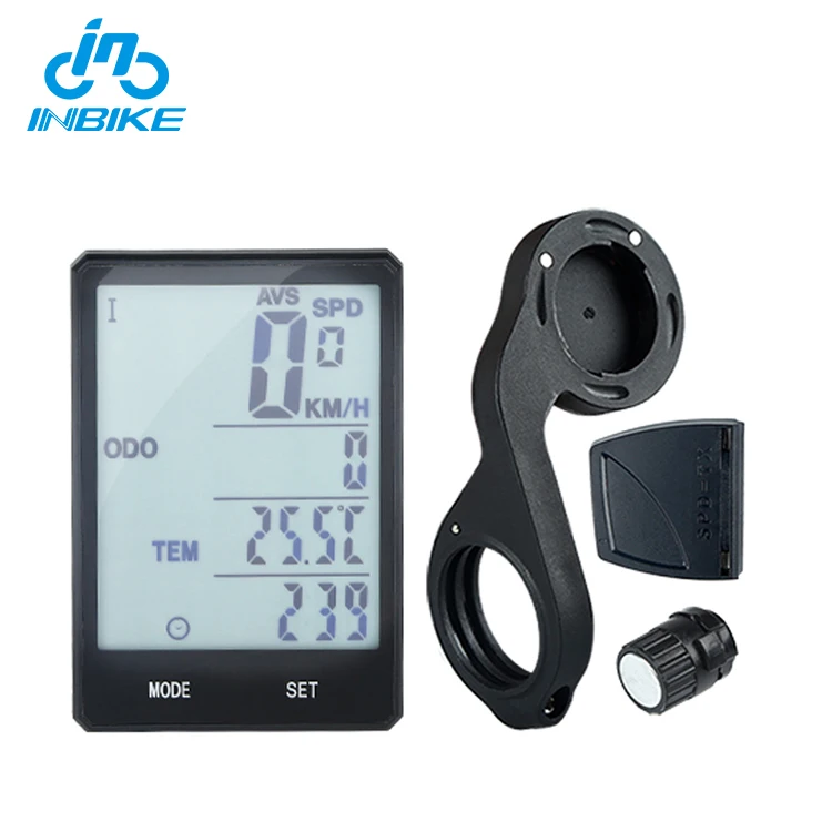 INBIKE Waterproof LED Wired Screen Backlight Digital Electric Bike Speedometer, Bike Computer