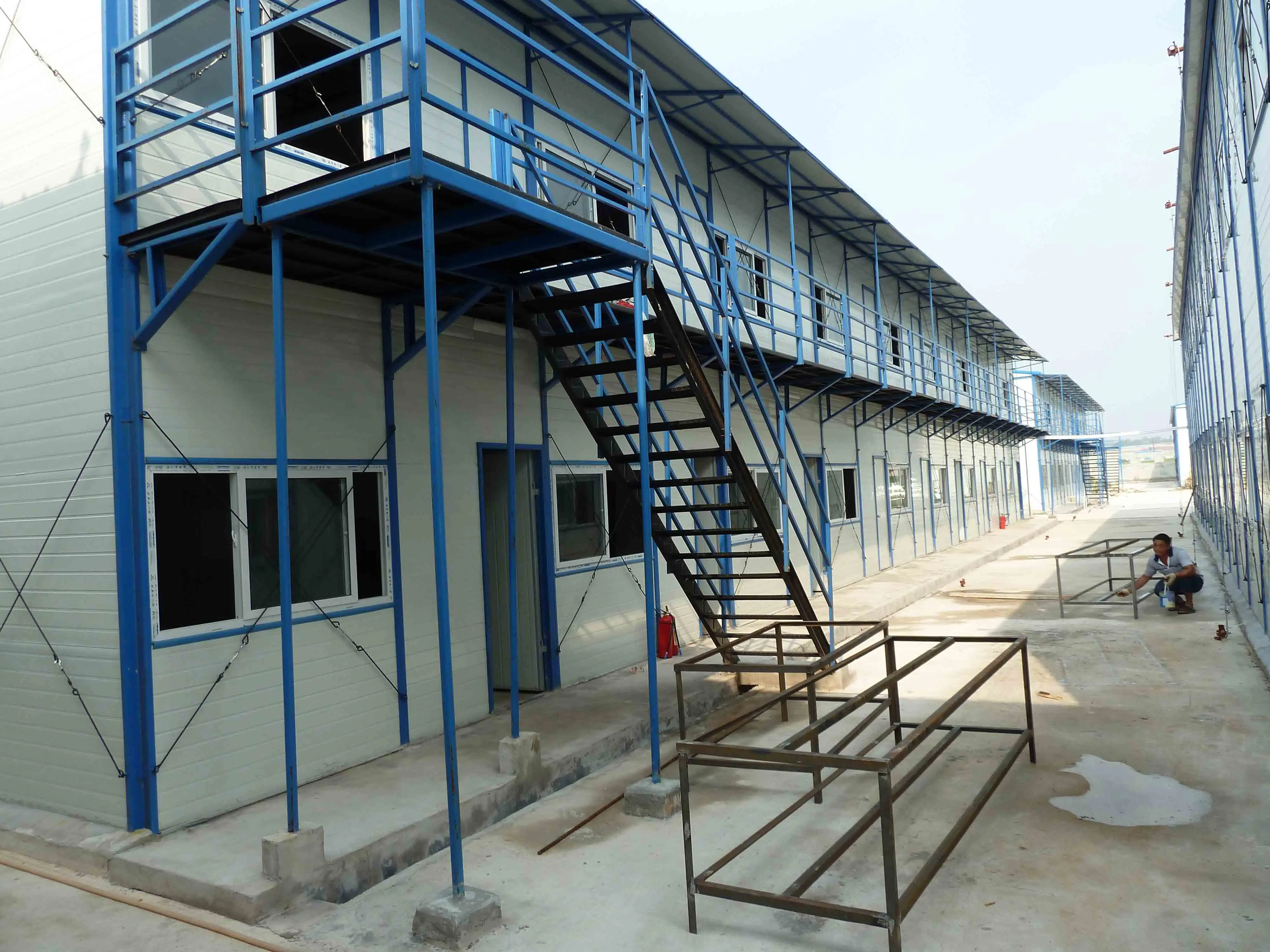 
2 storey prefab house K type prefabricated houses for building site as temporary dormitory 