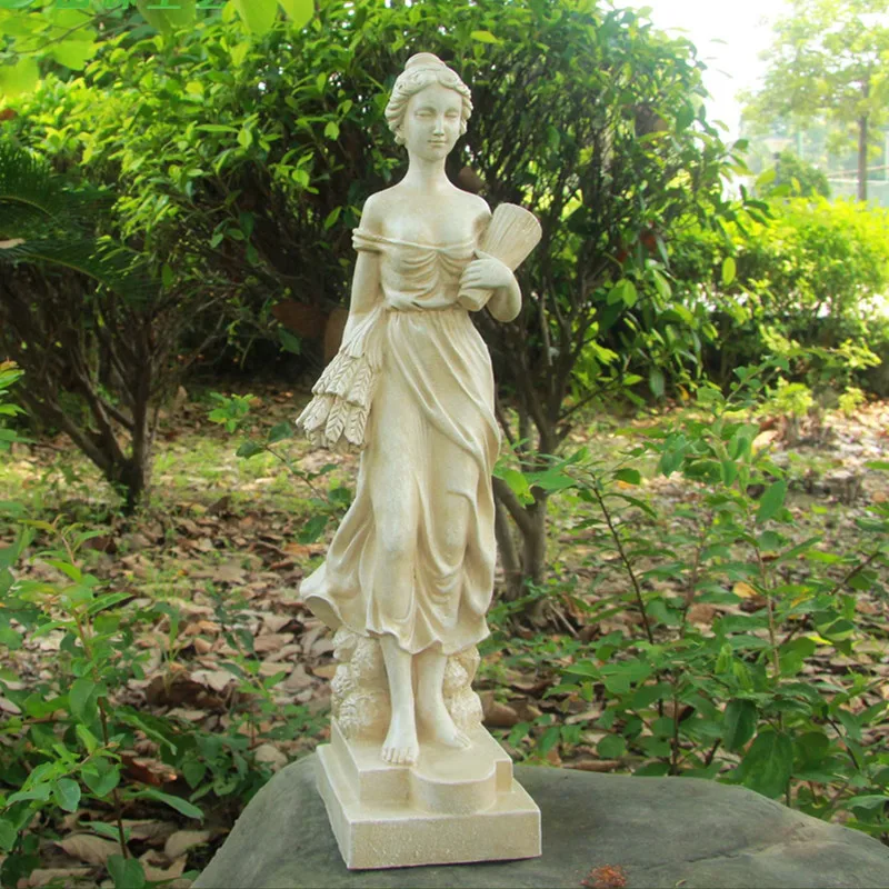 Resin life size garden woman sculpture lady statues molds for sale
