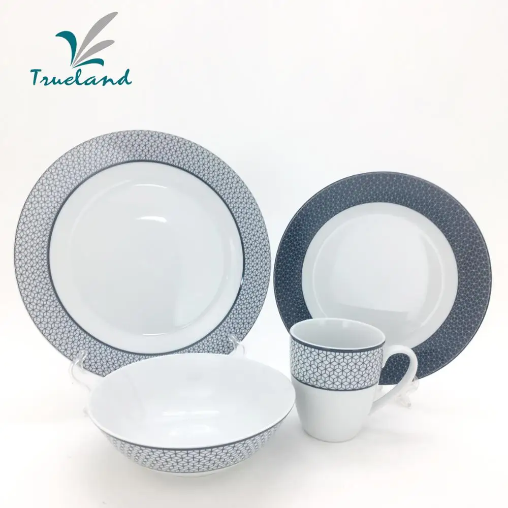 
20pcs Porcelain Chinese Dragon Plain White Dinnerware Set 