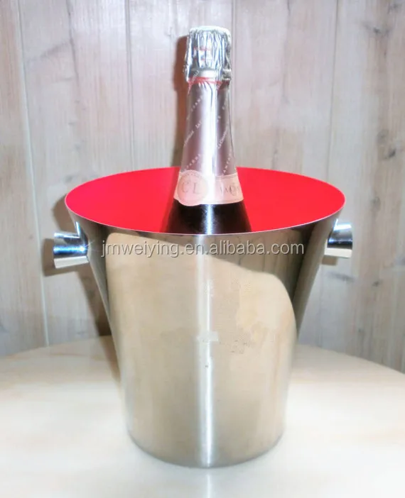 Silver Stainless Steel Ice receptacle Buckets Wine Beer barrel container Champagne Cooler decorative ice Bucket
