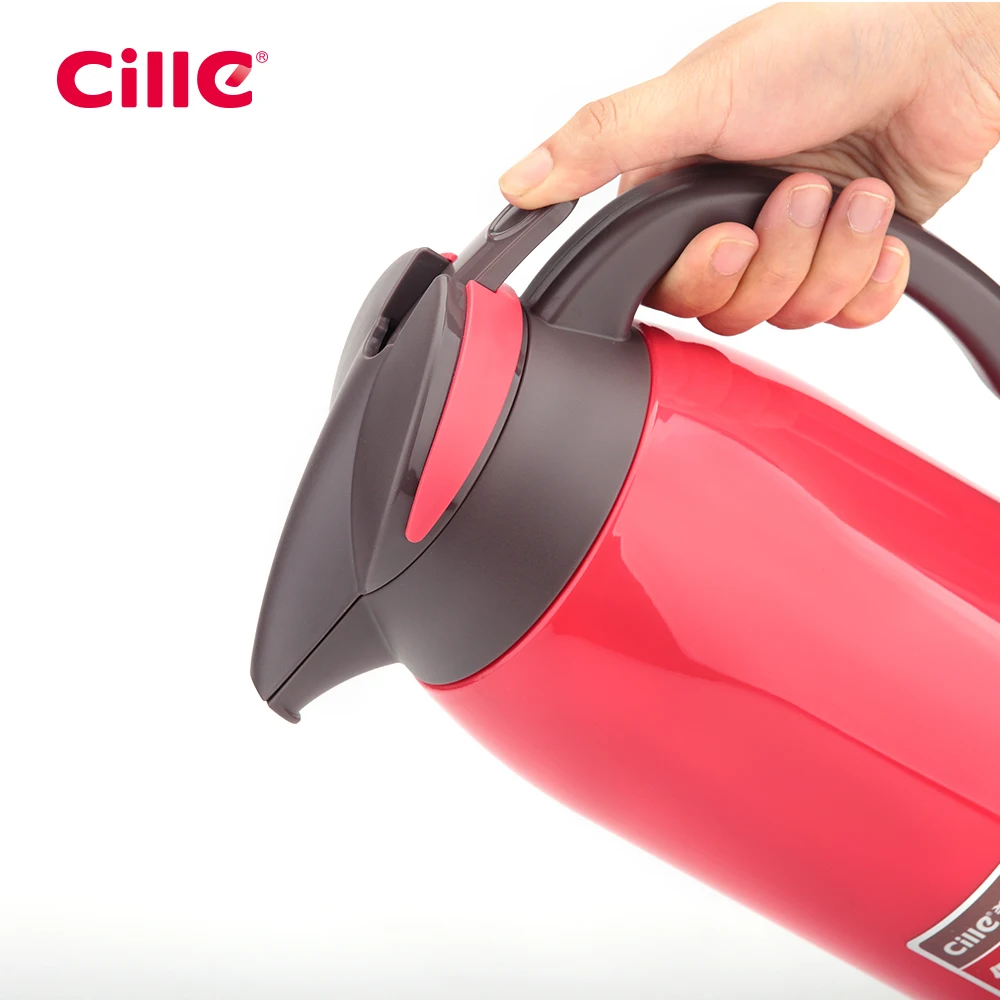 
Cille 1.3L Custom Color Big Sport Travel Double Wall Glass Insulated Vacuum Coffee Bottle Flasks For Water 