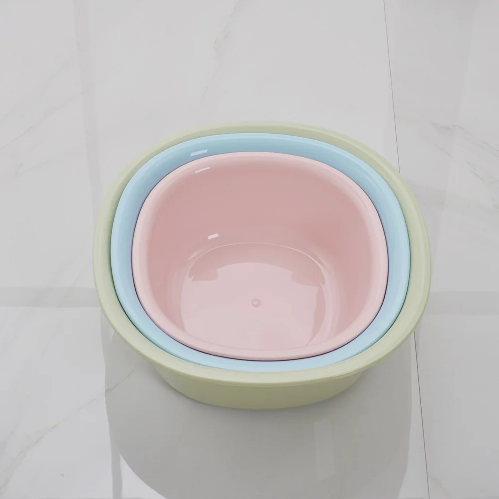 
Different size competitive price China pink square baby hand foot wash basins extra large plastic basin 