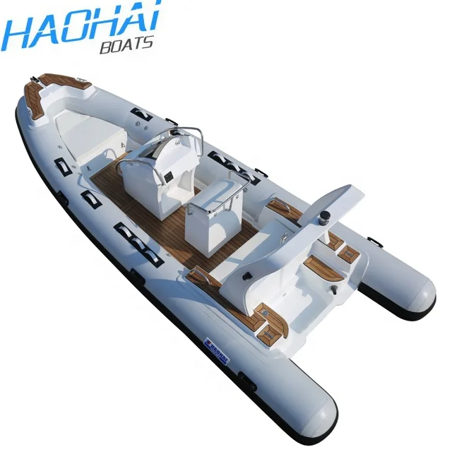 Fiberglass Inflatable RIB Fishing Boat with Console for Sale