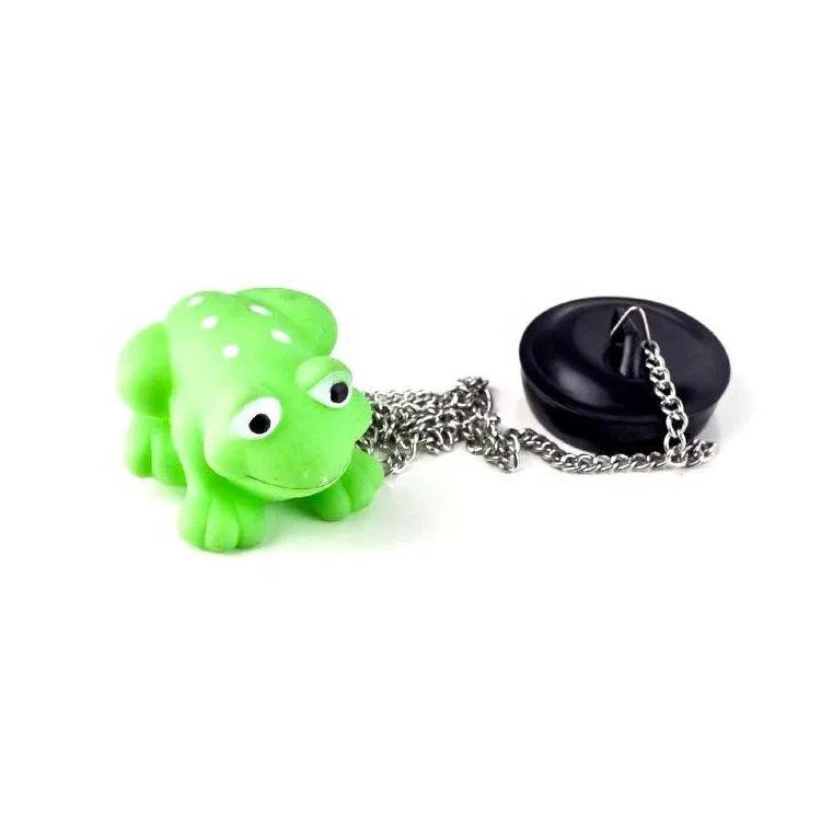 Bathtub Plug Floating Frog Rubber Duck Animal Dophin Floating Duck Bath Plug toy