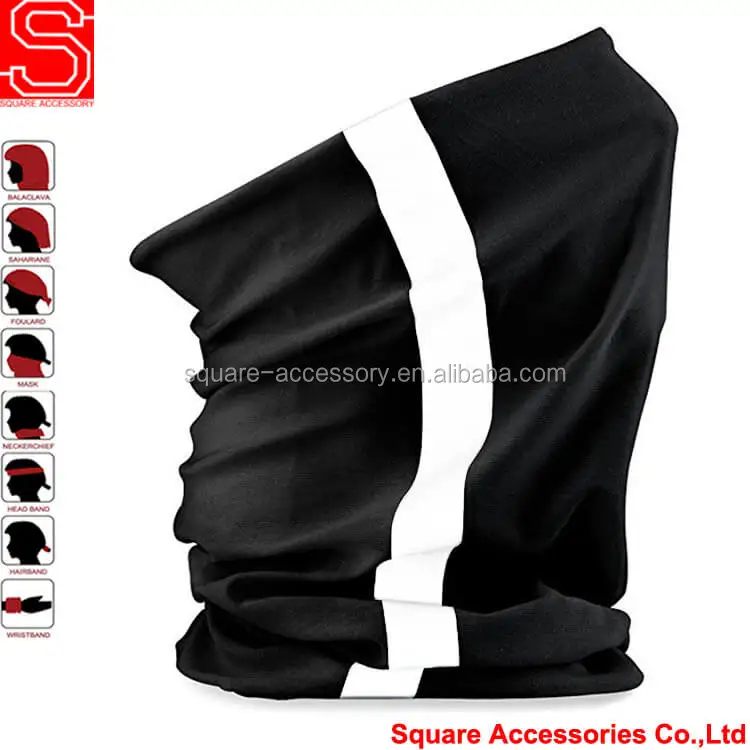 Wholesale Multifunctional Seamless Tube Magic Neck Tube Scarf Custom Neon Yellow Headwear Tubular Bandana Reflective Neck Gaiter