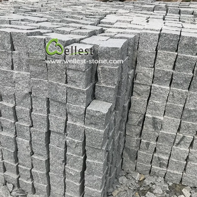 Grey stone granite cube10x10x10